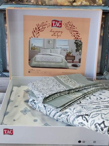 Двоспальний Євро комплект TAC Hamlet Indigo Сатин (927138)