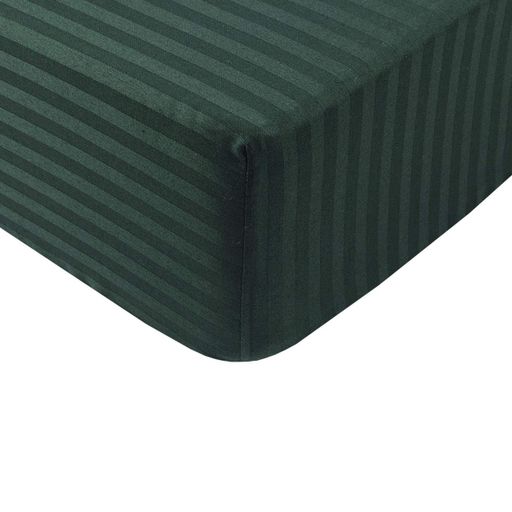 Простирадло Iris Home Готель Сатин Страйп 1x1 смагд 140x200x25 на гумці (928183)