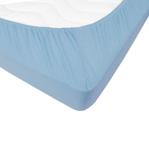 Простынь трикотажная на резинке Iris Home голубой 160*200+25 (928190)