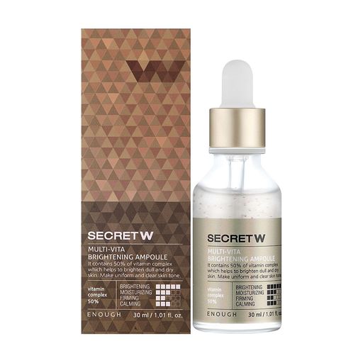 Сироватка для обличчя Enough Secret With Multi-Vita Brightening Ampoule з мультивітамінним комплексом, 30 мл