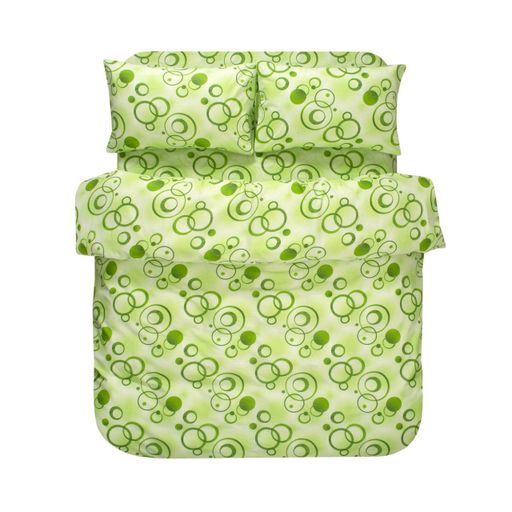Постельное белье Iris Home Ranforce Pery зеленый евро (928529)