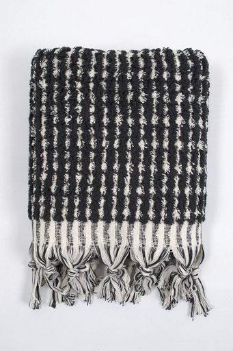 Полотенце Barine Curly Bath Towel ecru-black кремово-черный 45*95 (928660)