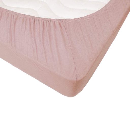 Простынь трикотажная на резинке Iris Home пудровый 160*200+25 (928699)