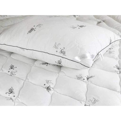 Одеяло Руно Silver Swan искусственный лебяжий пух теплое белое полуторное 140x205 см 420 гр/м2 (21312) (929227)