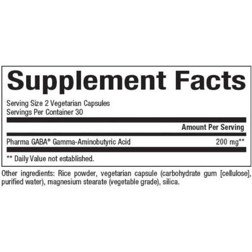 Амінокомплекс Natural Factors Stress-Relax Pharma GABA 100 mg 60 Veg Caps (929272)