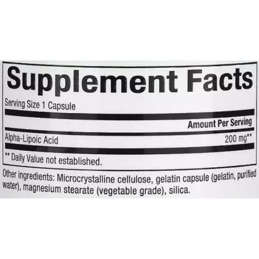 Альфа-липоевая кислота Natural Factors Alpha-Lipoic Acid 200 mg 60 Caps (929281)