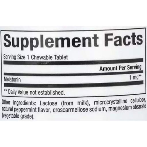 Мелатонін для сну Natural Factors Stress-Relax Melatonin 1 mg 90 Chewable Tabs (929307)