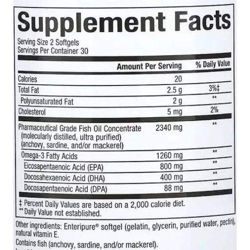 Омега 3 Natural Factors RxOmega-3 1260 mg 60 Softgels (929338)