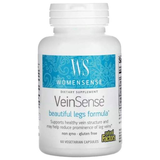 Комплекс для профілактики тиску та кровообігу Natural Factors WomenSense VeinSense 60 Veg Caps (929341)