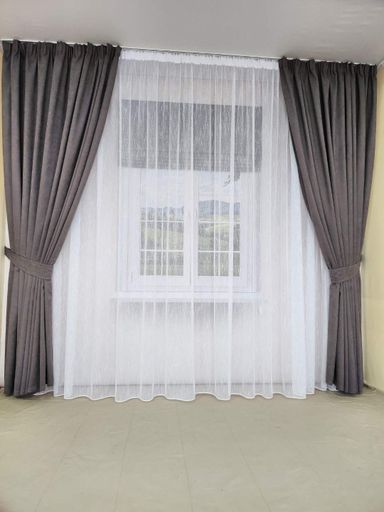 Комплект штор Good-Dream Мікровелюр сірий 150х255 2шт (929653)