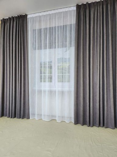 Комплект штор Good-Dream Микровелюр серый 250х250 2 шт (929659)