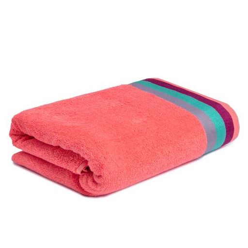 Махровое полотенце Ideal Textile 70*140 см с яркими полосками (56860802) Коралловый (931491)