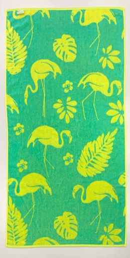 Дитячий махровий рушник Ideal Textile Фламінго, жовтий 70х140 см (56860796) (931492)