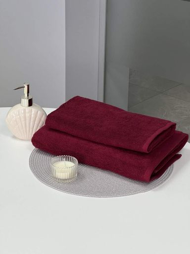 Полотенце банное Ideal Textile махровое 70х140 см 450 г/м2 Бордо 1 шт (931535)