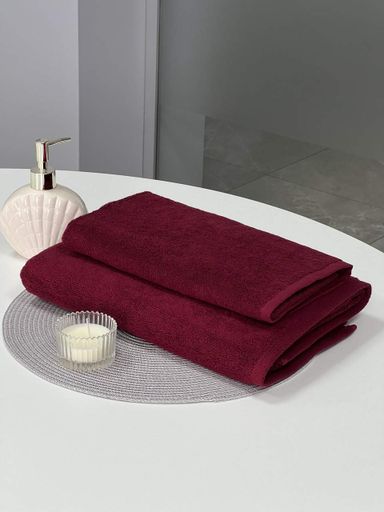 Полотенце банное Ideal Textile махровое 70х140 см 450 г/м2 Бордо 1 шт (931535)