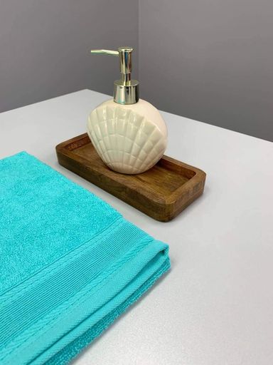 Рушник махровий  Ideal Textile  з бордюром однотонний 360 г/м2 50х80 см (56860711) Бірюзовий (931553)