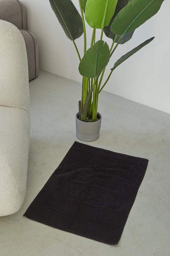 Махровий рушник Ideal Textile для ніг 50х70 килимок чорний 700 г/м2 (56860780) (931576)