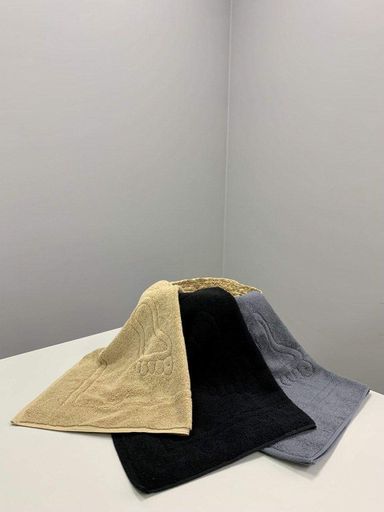 Махровий рушник Ideal Textile для ніг 50х70 килимок чорний 700 г/м2 (56860780) (931576)