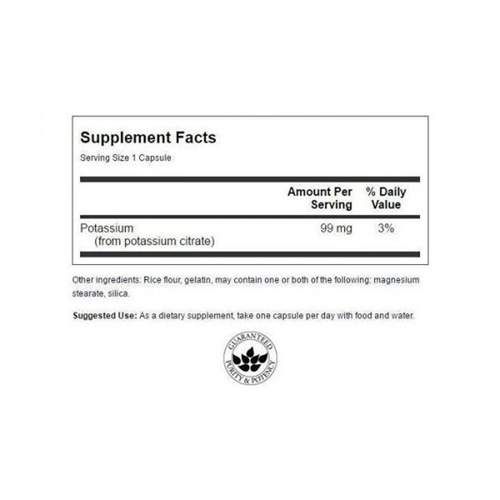 Мікроелемент Калій Swanson Potassium Citrate 99 mg 120 Caps (932693)