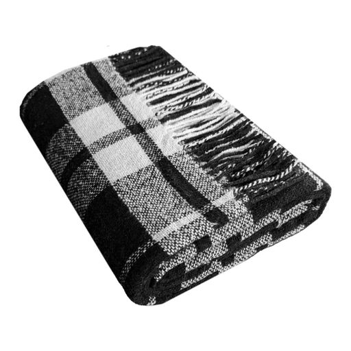 Плед вовняний П4 білий сер-чорний Love You 140 x 200 см (932792)