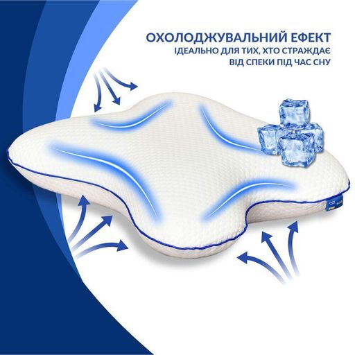 Подушка ортопедическая MEMORY FOAM IDEIA бабочка 58х50х12 см с эффектом памяти (933792)