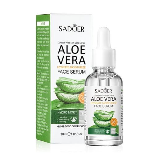 Сыворотка для лица Sadoer Aloe Vera Hydrate Moisturize Face Serum с алоэ вера, 30 мл