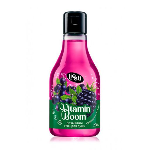Витаминный гель для душа Liesti Vitamin Boom Shower Gel Смородина и ежевика, 200 мл