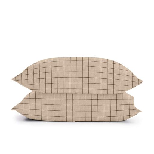 Постільна білизна з простирадлом на резинці BEIGE GEOMETRY CS7 COSAS