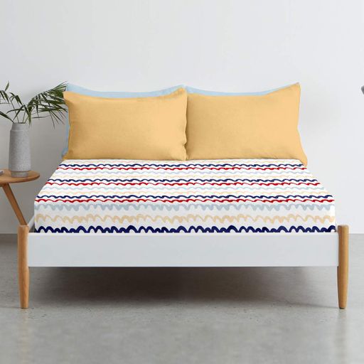 Простирадло на резинці в дитяче ліжечко 70х140 WAVY LINES COSAS (4822052316511) (935086)
