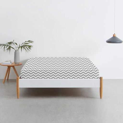 Набір євро простирадло 220х240 WHITE / GREY ZIGZAG COSAS (4822052057506) (936392)