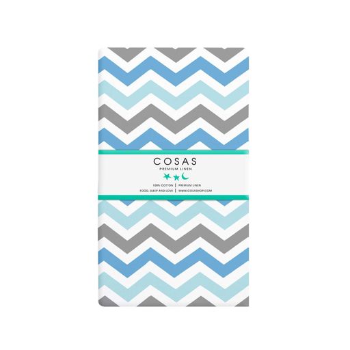 Набір простирадло на резинці 140х200 LIGHT BLUE / ZIGZAG COSAS (4822052058633) (936455)
