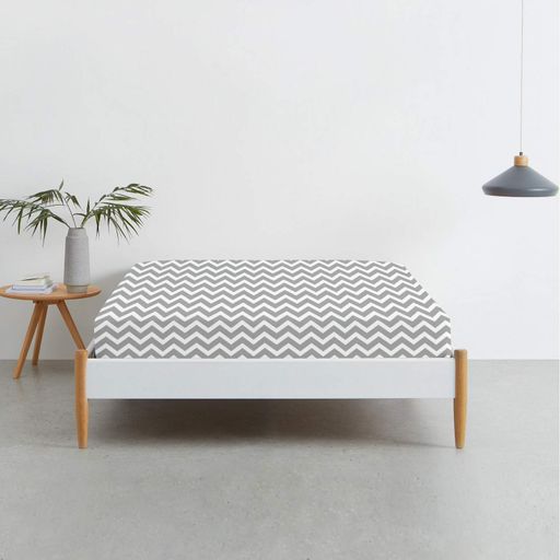 Набір простирадло на резинці 160х200 ROSE / GREY ZIGZAG COSAS (4822052058916) (936496)
