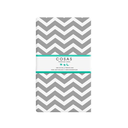 Набір простирадло на резинці 160х200 ROSE / GREY ZIGZAG COSAS (4822052058916) (936496)