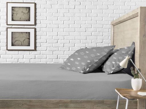 Набір наволочки і простирадло CROWN GREY GREY COSAS (4822052027936) (937852)