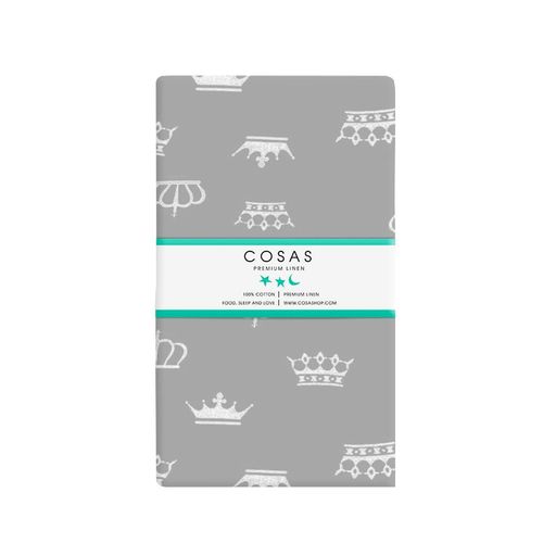 Набір наволочки і простирадло CROWN GREY WHITE COSAS (4822052027950) (937853)
