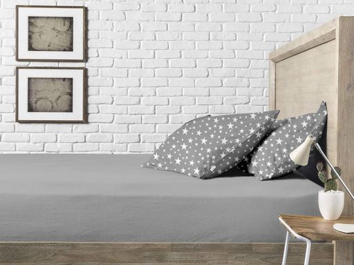 Набір наволочки і простирадло STARFALL WHITE GREY GREY COSAS (4822052028650) (937876)
