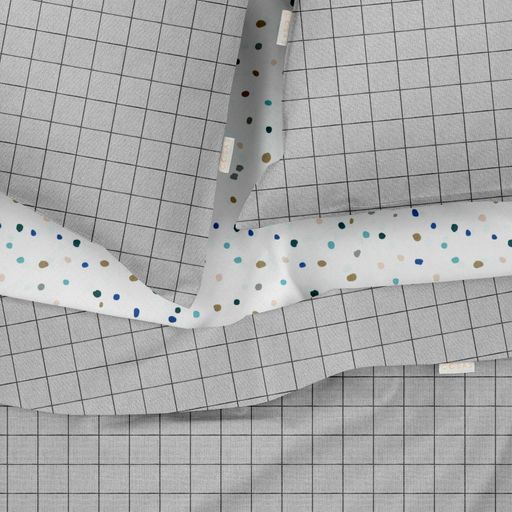 Постільна білизна з простирадлом на резинці GREY GEOMETRY CS7 COSAS