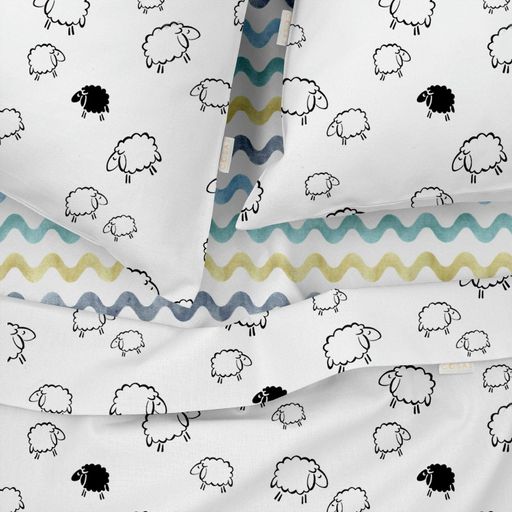 Сімейна постільна білизна з простирадлом на резинці BLACK SHEEP CS4 COSAS (4822052143797) (939058)
