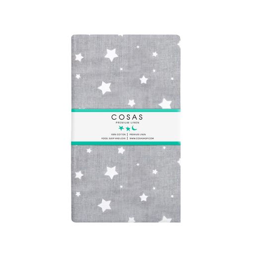 Дитяче простирадло 110х160 GREY STARSFALL CS1 COSAS (4822052190661) (940280)