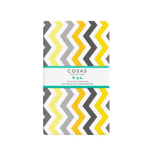 Дитяче простирадло 110х160 YELLOW ZIGZAG CS4 COSAS (4822052191194) (940322)