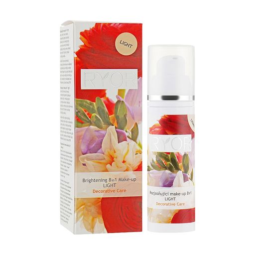 Тональный флюид для лица Ryor Decorative Care Brightening 8 in 1 Make-Up для придания сияния, 50 мл