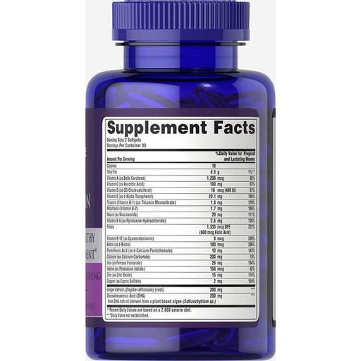 Витаминно-минеральный комплекс Puritan's Pride Prenatal Multivitamin with DHA 60 Softgels (944925)