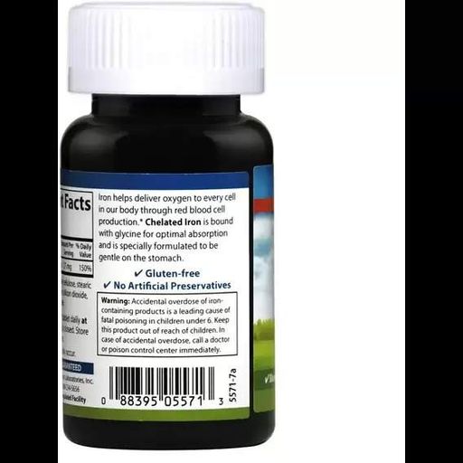 Мікроелемент Залізо Carlson Labs Chelated Iron 100 Tabs CAR-05571 (945702)