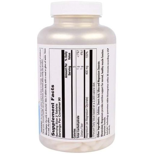 Мікроелемент Магній KAL Magnesium Glycinate 400 mg 180 Tabs CAL-81209 (945797)