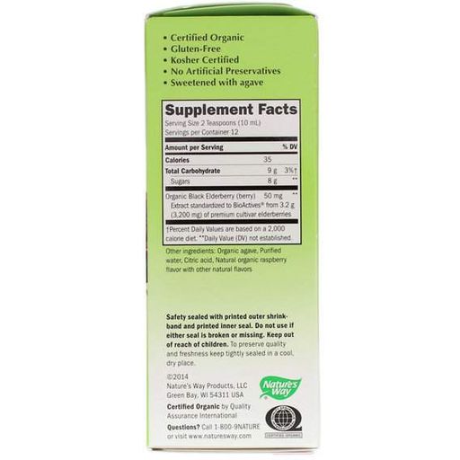 Бузина Nature's Way Original Sambucus for Kids, Standardized Elderberry 8 fl oz 240 ml Elderberry (945828)