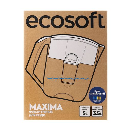 Фильтр-кувшин для воды Ecosoft Maxima Сапфировый, 5 л