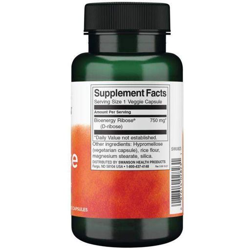 Тонизирующее средство Swanson Ribose 750 mg 60 Veg Caps (949936)