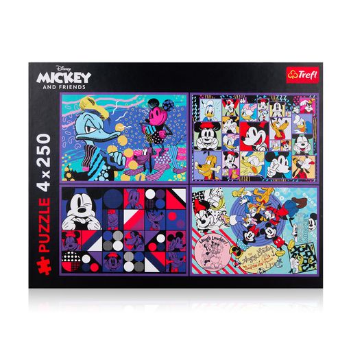 Пазли Trefl Disney Mickey Mouse And Friends A Series Of Mickey Mouse Adventures, 33.7*25.9*60 см, 4*250 елементів (13308)