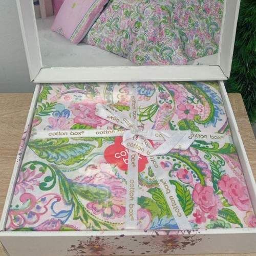 Комплект постельного белья Cotton Box Jasmin Pembe полуторный ранфорс (950461)