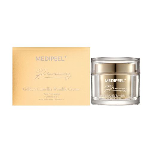 Уцінка! Антивіковий крем для обличчя Medi-Peel Premium Golden Camellia Wrinkle Cream з екстрактом золота та камелії, 50 мл